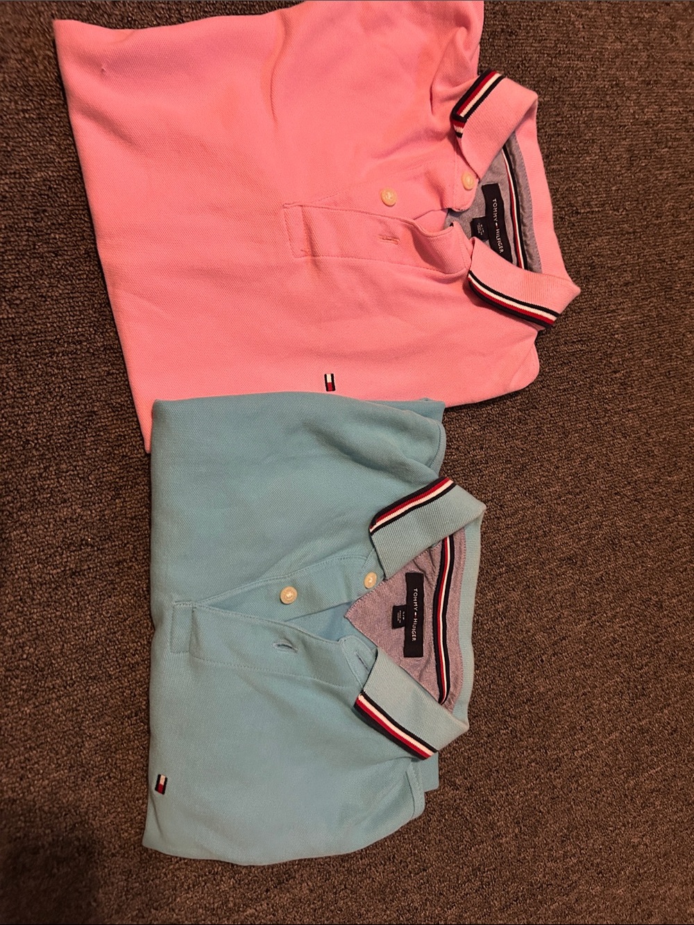 Tommy Hilfiger Kids Pink & Light Blue Polo Tops Set